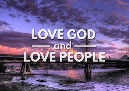 Love God And Love People Canvas Wall Art Print - Christian Canvas Wall Art