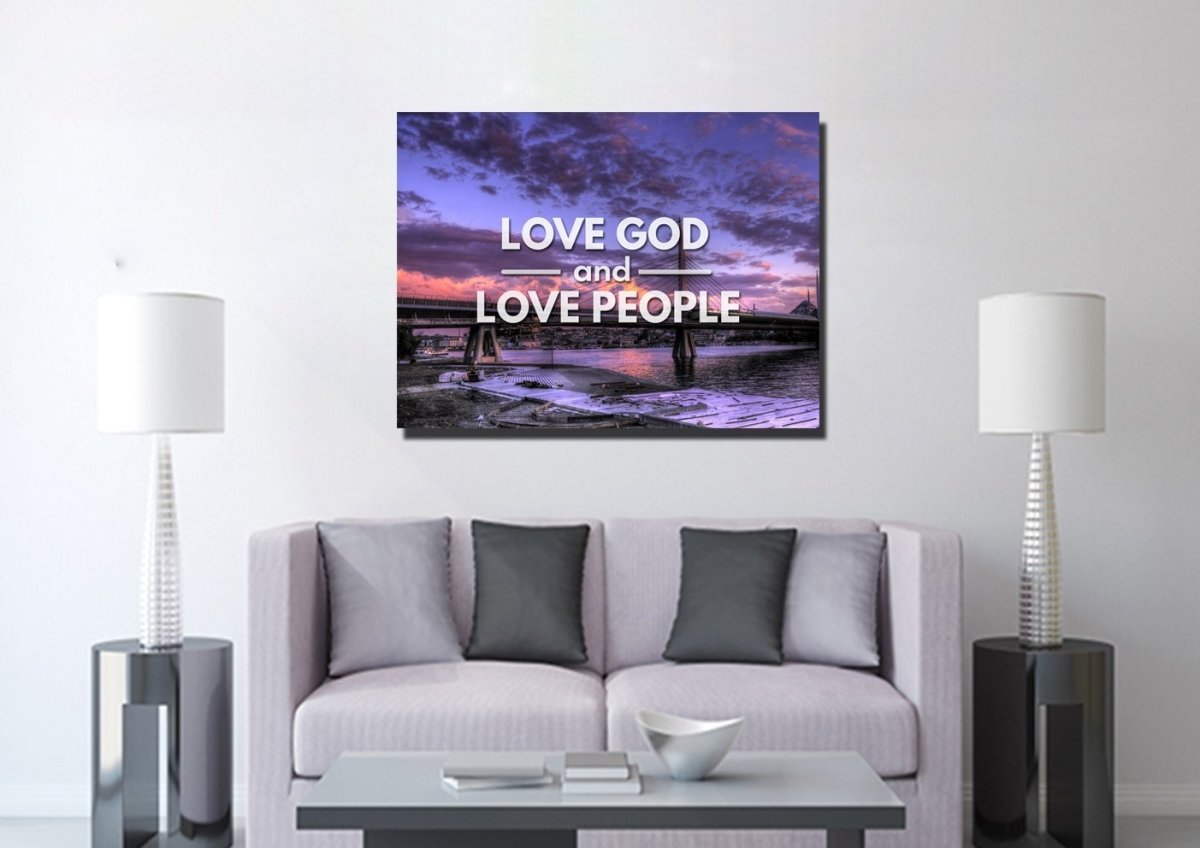 Love God And Love People Canvas Wall Art Print - Christian Canvas Wall Art