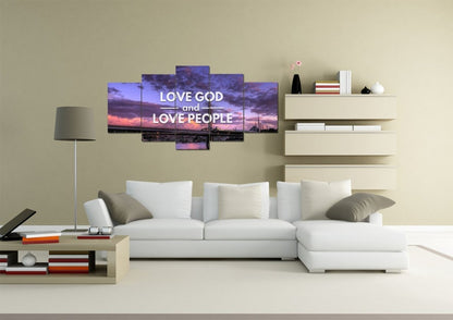 Love God And Love People Canvas Wall Art Print - Christian Canvas Wall Art