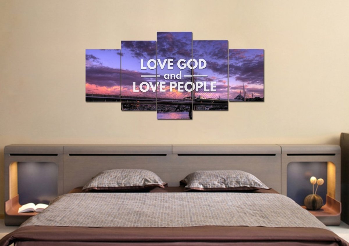 Love God And Love People Canvas Wall Art Print - Christian Canvas Wall Art