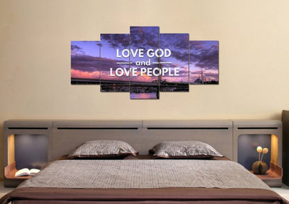 Love God And Love People Canvas Wall Art Print - Christian Canvas Wall Art