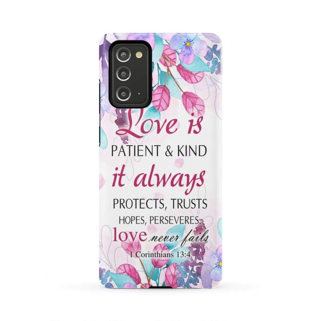Love Is Patient Love Is Kind 1 Corinthians 134 Bible Verse Phone Case - Inspirational Bible Scripture iPhone Cases
