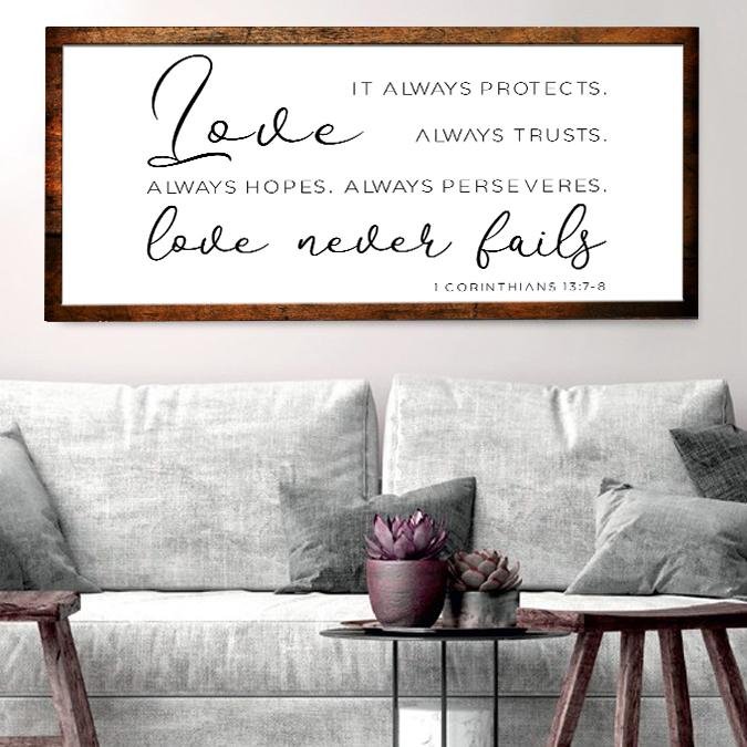 Love Is Patient, Love Is Kind Canvas Print - Christian Canvas Wall Art