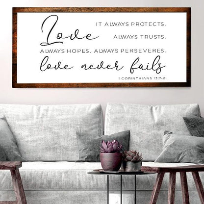 Love Is Patient, Love Is Kind Canvas Print - Christian Canvas Wall Art