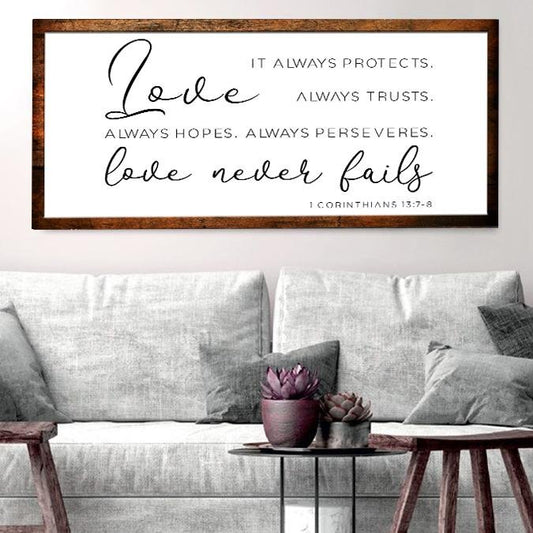 Love Is Patient, Love Is Kind Canvas Print - Christian Canvas Wall Art