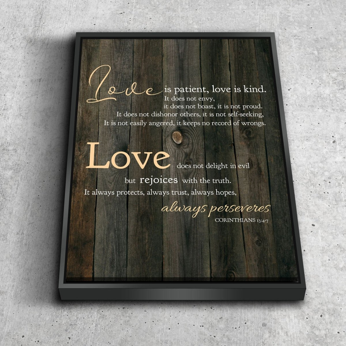 Love Is Patient, Love Is Kind Canvas Wall Art