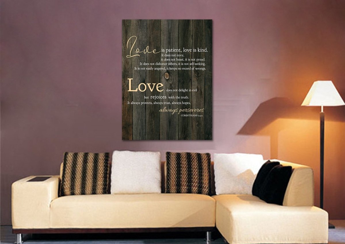 Love Is Patient, Love Is Kind Canvas Wall Art