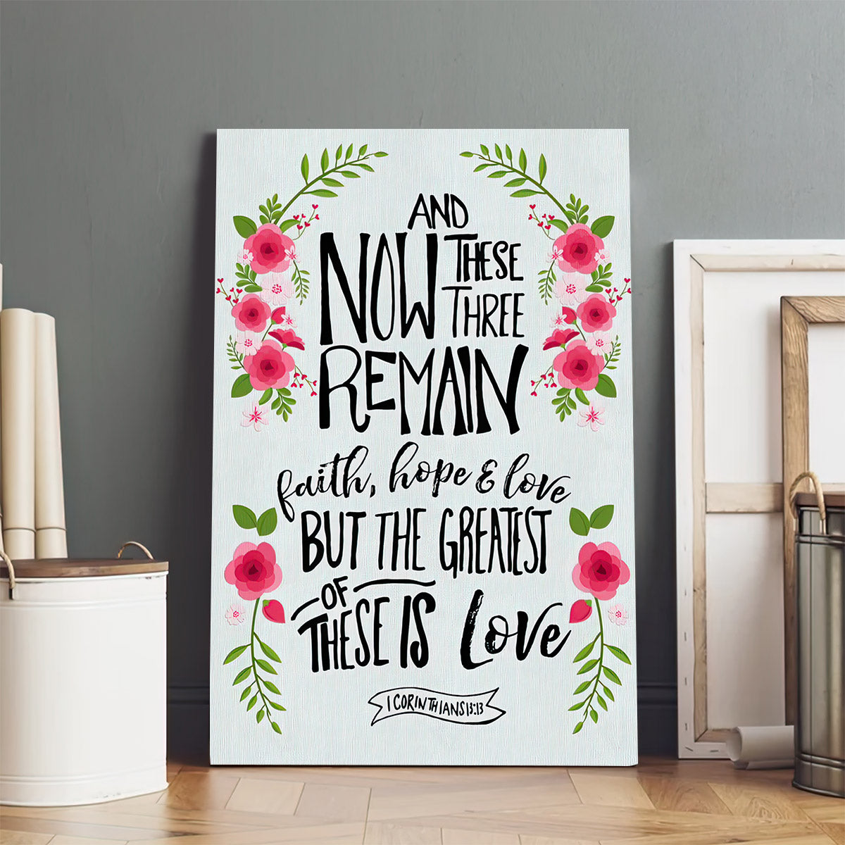 Love Is Patient Wall Art - 1 Corinthians 13 Canvas #1