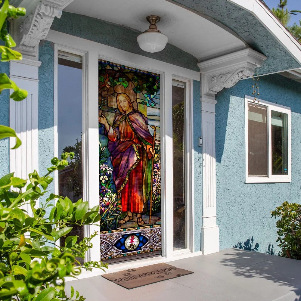 Love Jesus Door Cover - Religious Door Decorations - Christian Home Decor