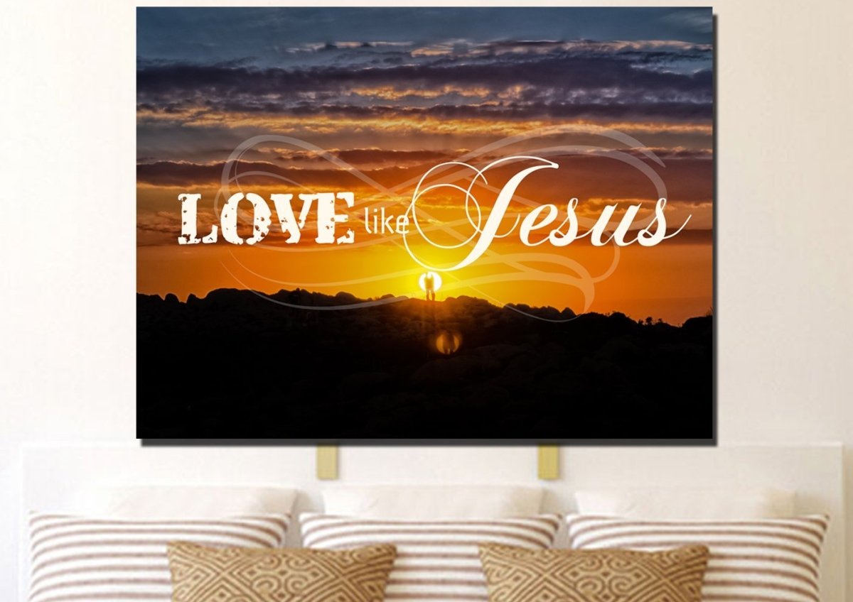 Love Like Jesus Canvas Wall Art Print - Christian Canvas Wall Art