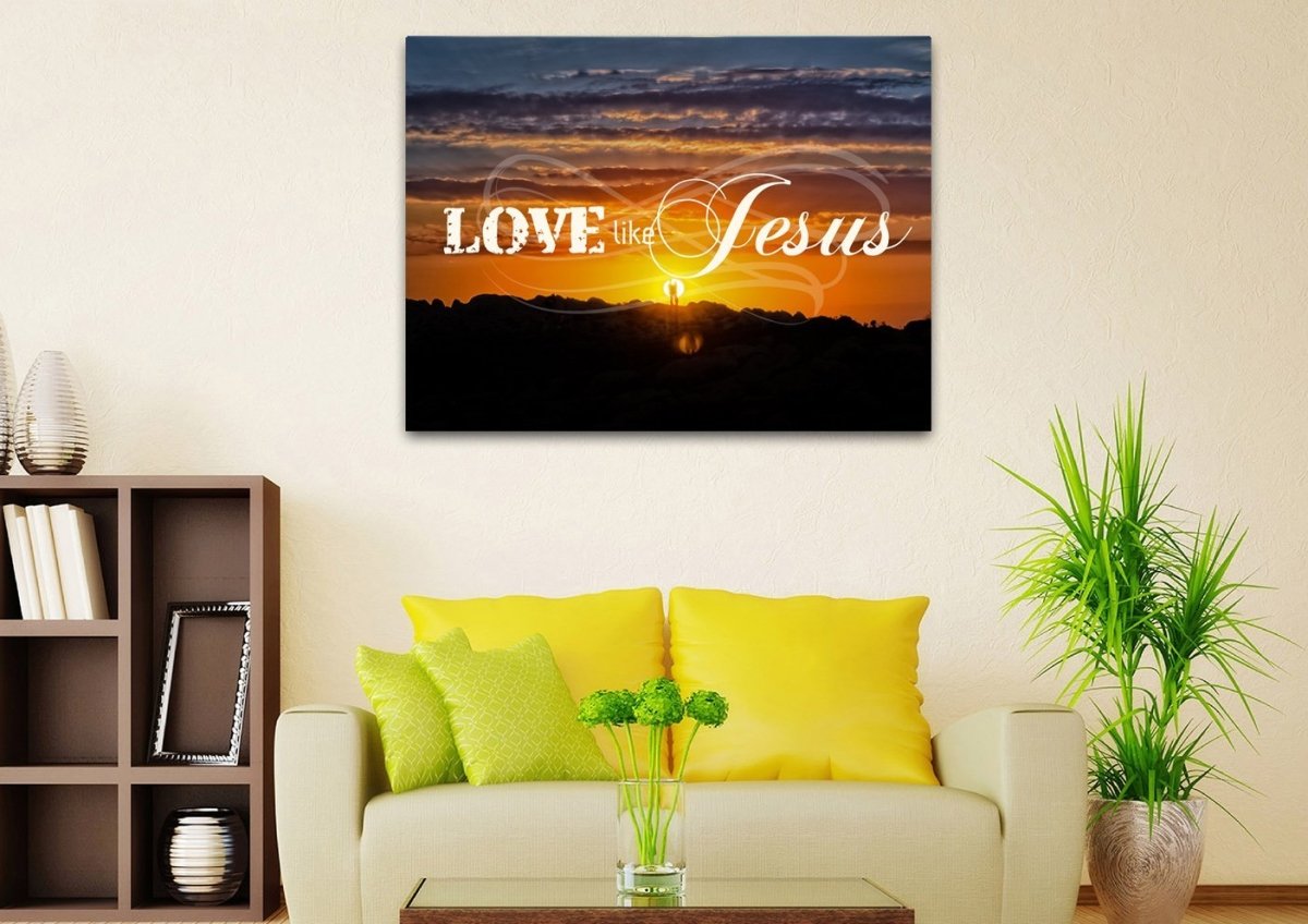Love Like Jesus Canvas Wall Art Print - Christian Canvas Wall Art