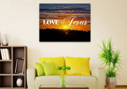 Love Like Jesus Canvas Wall Art Print - Christian Canvas Wall Art