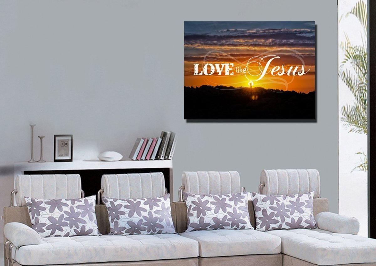 Love Like Jesus Canvas Wall Art Print - Christian Canvas Wall Art
