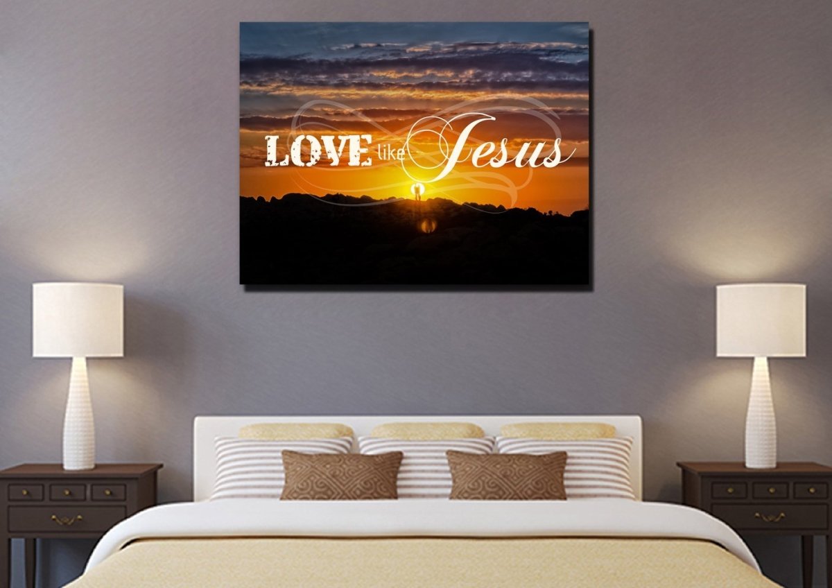 Love Like Jesus Canvas Wall Art Print - Christian Canvas Wall Art