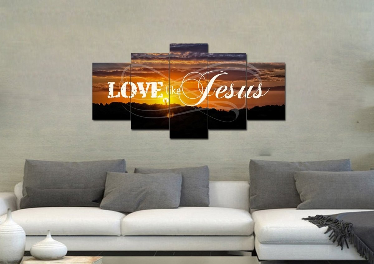 Love Like Jesus Canvas Wall Art Print - Christian Canvas Wall Art
