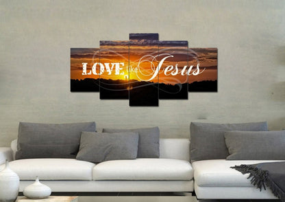 Love Like Jesus Canvas Wall Art Print - Christian Canvas Wall Art