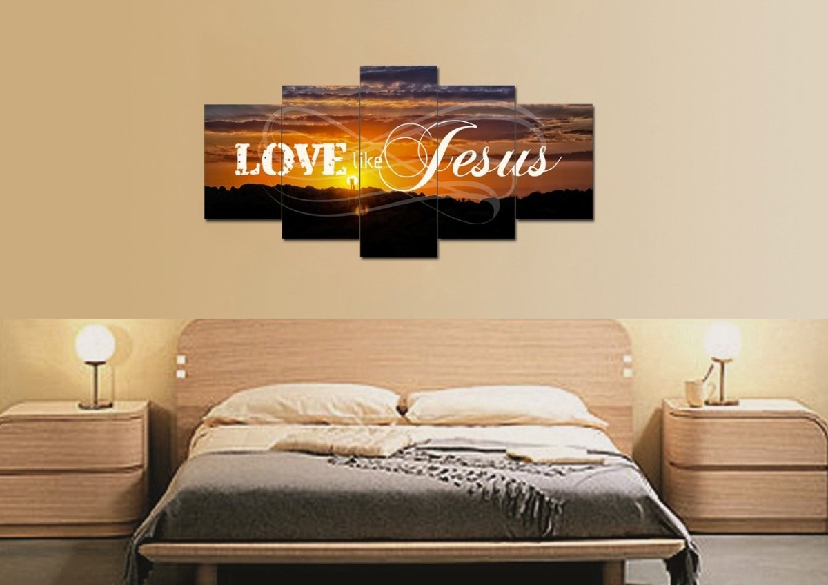Love Like Jesus Canvas Wall Art Print - Christian Canvas Wall Art