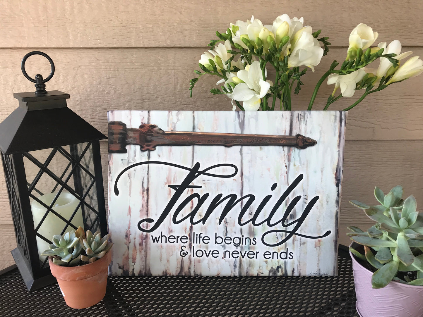 Love Never Ends Canvas Wall Art - Christian Wall Decor - Religious Gift