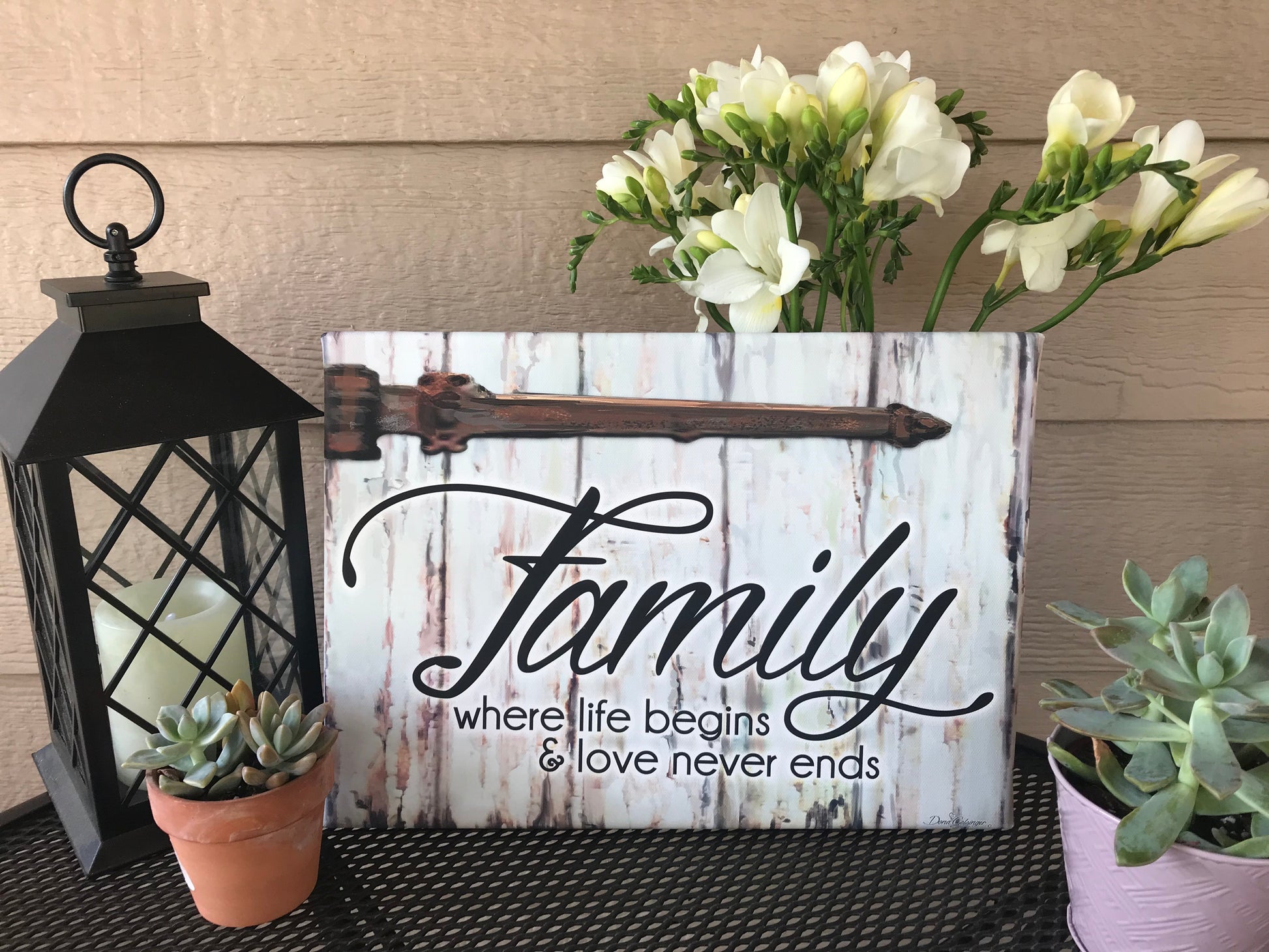 Love Never Ends Canvas Wall Art - Christian Wall Decor - Religious Gift