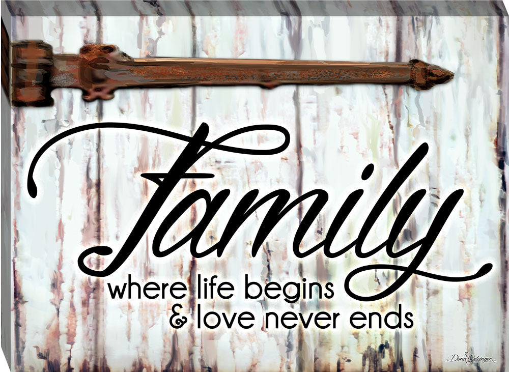 Love Never Ends Canvas Wall Art - Christian Wall Decor - Religious Gift