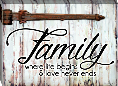 Love Never Ends Canvas Wall Art - Christian Wall Decor - Religious Gift