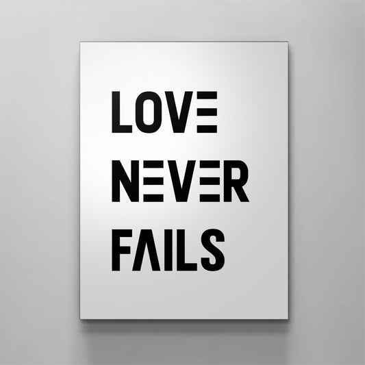 Love Never Fails Canvas - Religious Canvas Art - Christian Canvas Wall Art - Ciaocustom