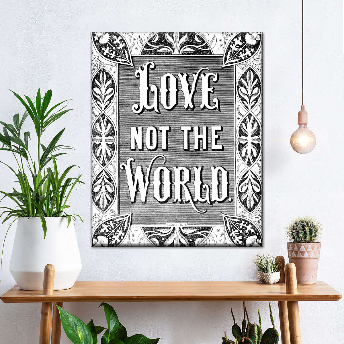 Love Not The World Canvas Wall Art - Canvas Religious Wall Art - Christian Wall Decor Living Room