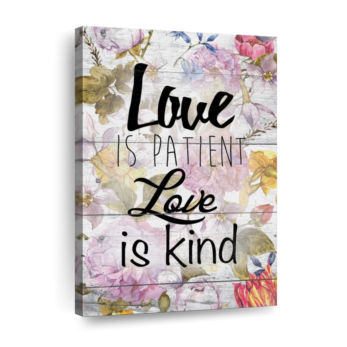 Love Patient II Canvas Wall Art - Canvas Religious Wall Art - Christian Wall Decor Living Room