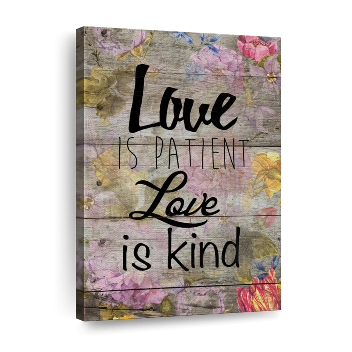 Love Patient I Canvas Wall Art - Canvas Religious Wall Art - Christian Wall Decor Living Room