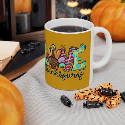 Love Thanksgiving Mug - Christian Mug - Bible Verse Mugs - Scripture Mugs