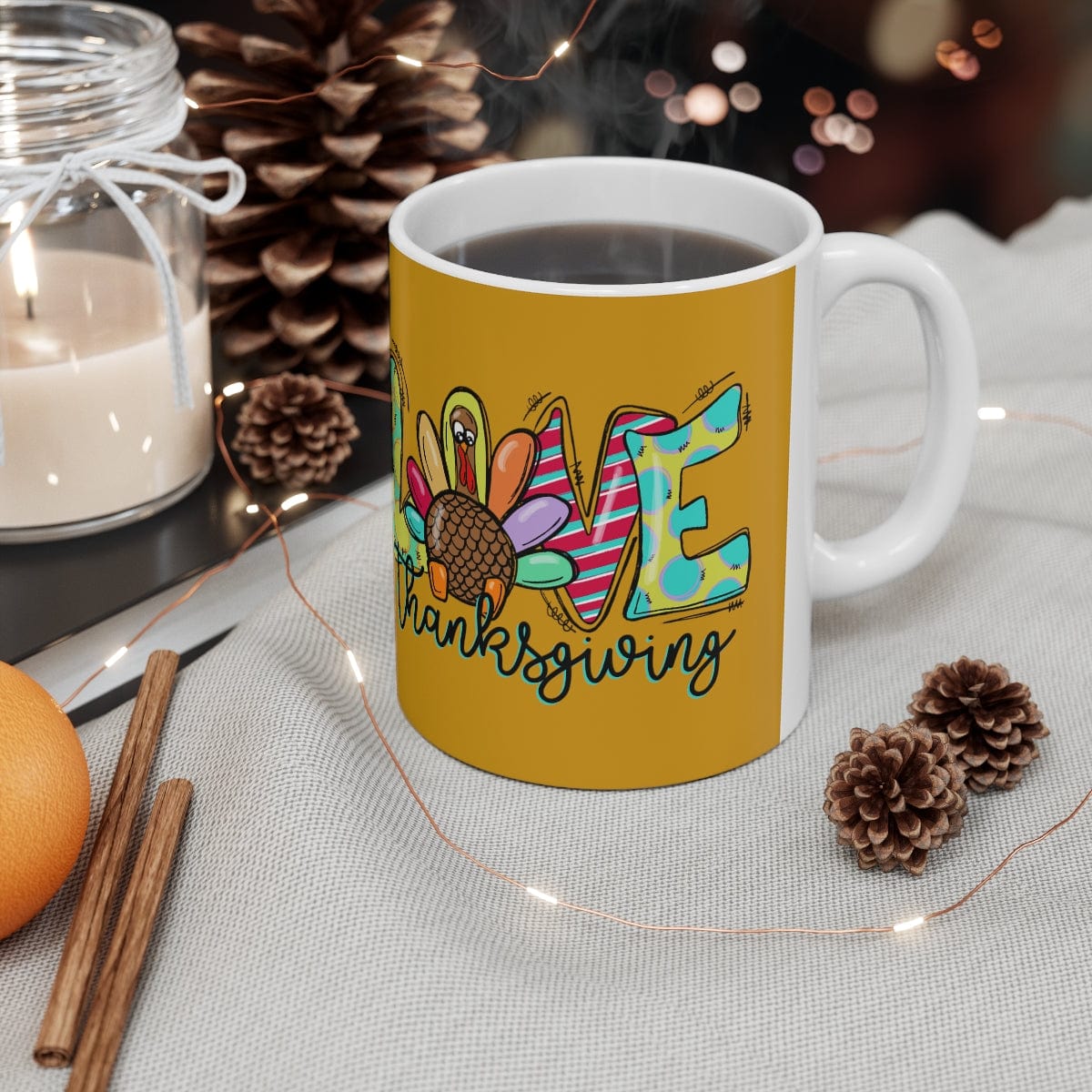 Love Thanksgiving Mug - Christian Mug - Bible Verse Mugs - Scripture Mugs