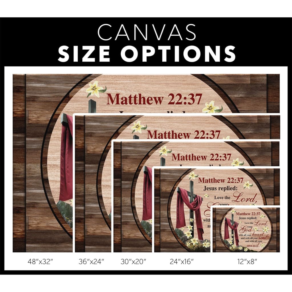 Love The Lord Your God With All Your Heart Canvas Wall Art - Christian Canvas - Faith Canvas