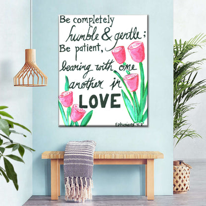 Love Tulips Canvas Wall Art - Canvas Religious Wall Art - Christian Wall Decor Living Room