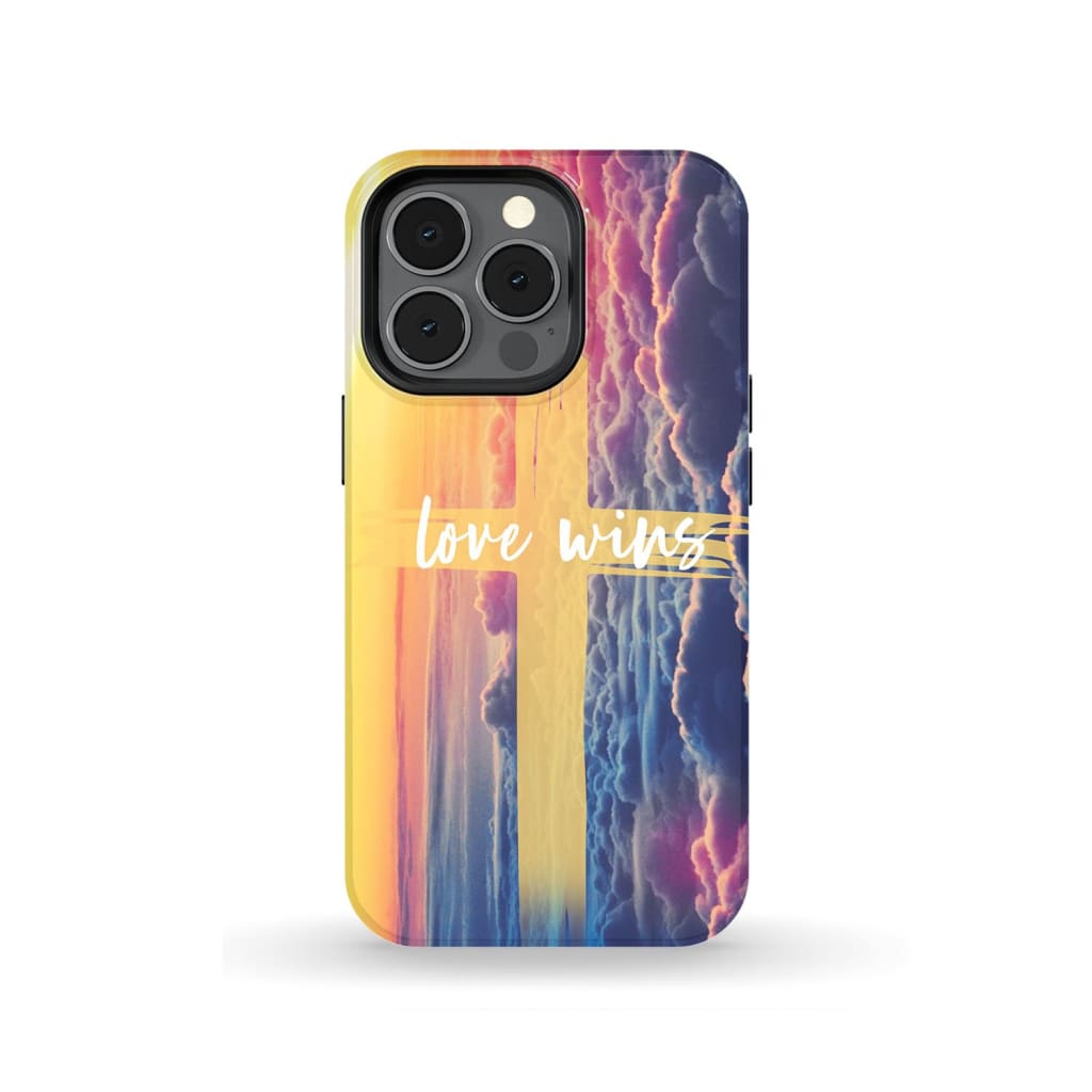 Love Wins - Cross Phone Case - Inspirational Bible Scripture iPhone Cases