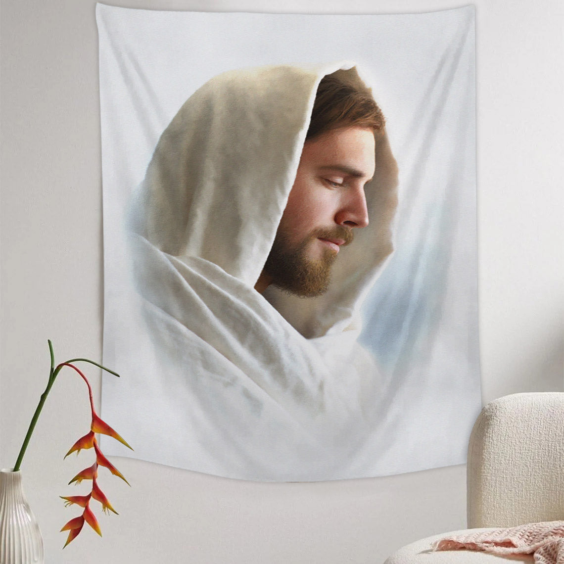 Love's Pure Light Tapestry - Jesus Picture - Religious Tapestry - Christian Tapestry Wall Hangings