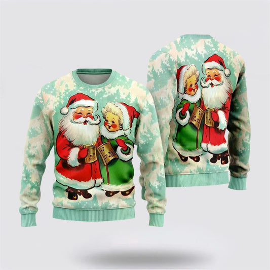 Lovely Santa Couples Ugly Christmas Sweater For Men And Women, Best Gift For Christmas, The Beautiful Winter Christmas Outfit