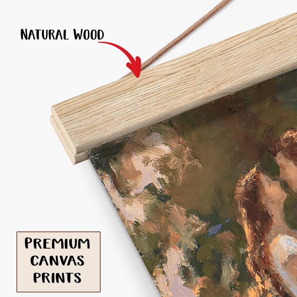 Lovers In An Evening Wood Hanging Canvas Wall Art - Gift For Mom - Religious Canvas