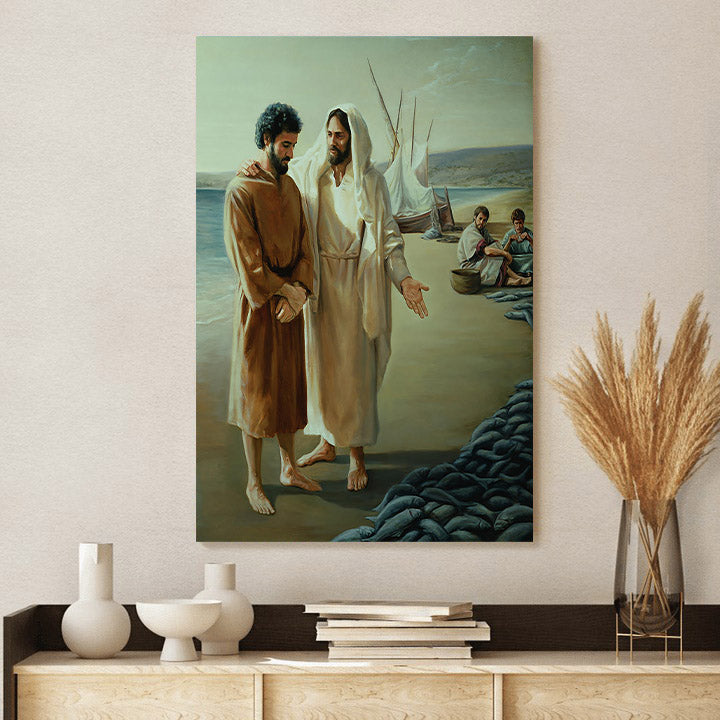 Lovest Thou Me More Than Thee David Lindsley  Canvas Wall Art - Jesus Canvas Pictures - Christian Wall Art