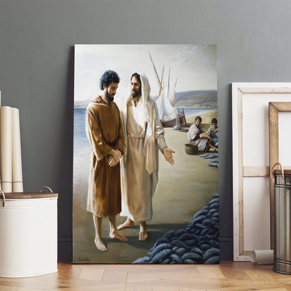 Lovest Thou Me More Than These Canvas Pictures - Religious Canvas Wall Art - Christian Paintings For Home