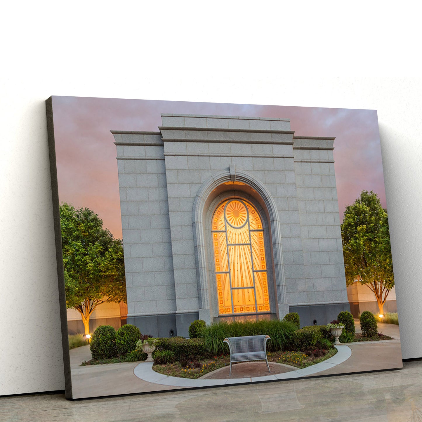 Lubbock Temple Eventide Canvas Wall Art - Jesus Christ Picture - Canvas Christian Wall Art