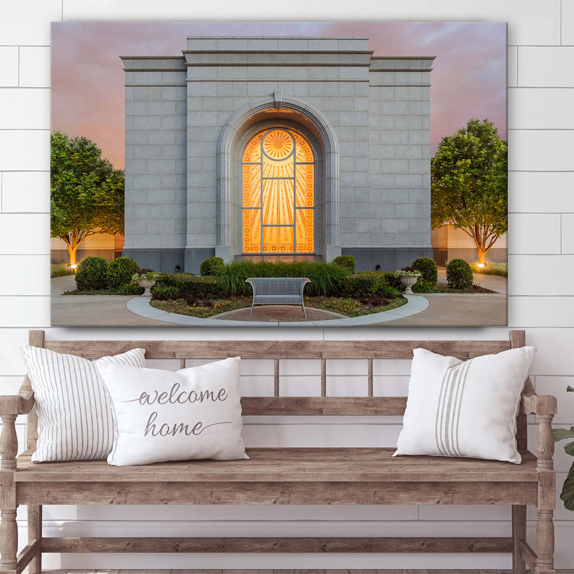 Lubbock Temple Eventide Canvas Wall Art - Jesus Christ Picture - Canvas Christian Wall Art