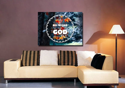 Luke 137 No Word From God Will Ever Fail Canvas Wall Art Print - Christian Canvas Wall Art