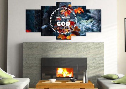 Luke 137 No Word From God Will Ever Fail Canvas Wall Art Print - Christian Canvas Wall Art