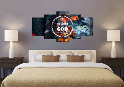 Luke 137 No Word From God Will Ever Fail Canvas Wall Art Print - Christian Canvas Wall Art