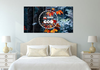Luke 137 No Word From God Will Ever Fail Canvas Wall Art Print - Christian Canvas Wall Art