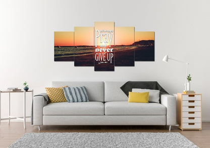 Luke 181 Always Pray And Never Give Up Canvas Wall Art Print - Christian Canvas Wall Art