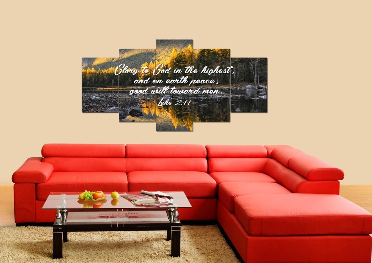 Luke 214 Glory To God In The Highest Canvas Wall Art Print - Christian Canvas Wall Art