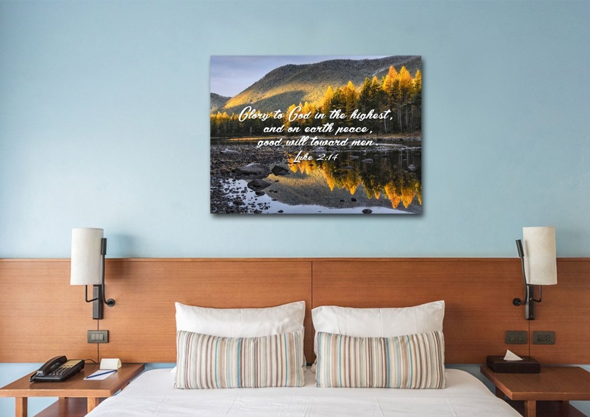 Luke 214 Glory To God In The Highest Canvas Wall Art Print - Christian Canvas Wall Art