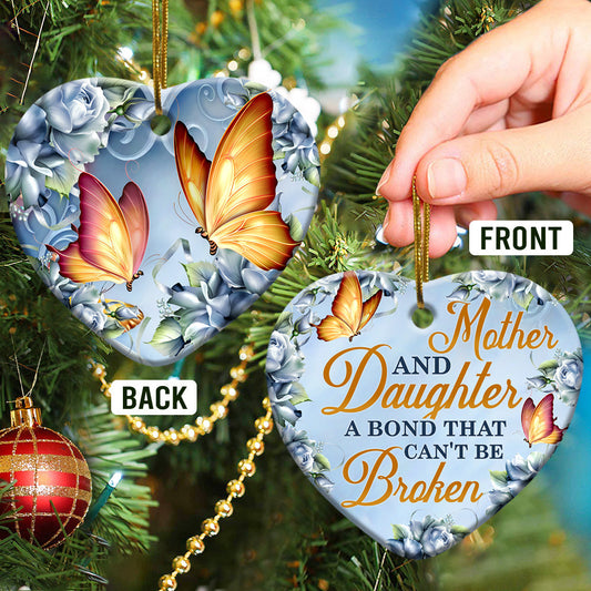 Mad Butterfly Mother And Daughter Heart Ornament - Christmas Ornament - Ciaocustom