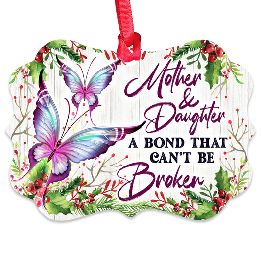 Mad Butterfly Mother And Daughter Metal Ornament - Christmas Ornament - Christmas Gift